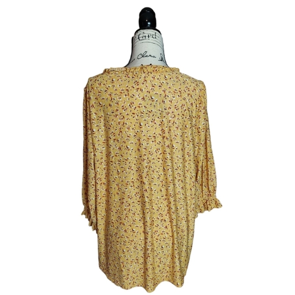 Melloday Blouse Size 1X Yellow - Picture 2 of 15